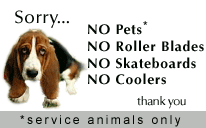 No Dogs, Roller Blades or Coolers